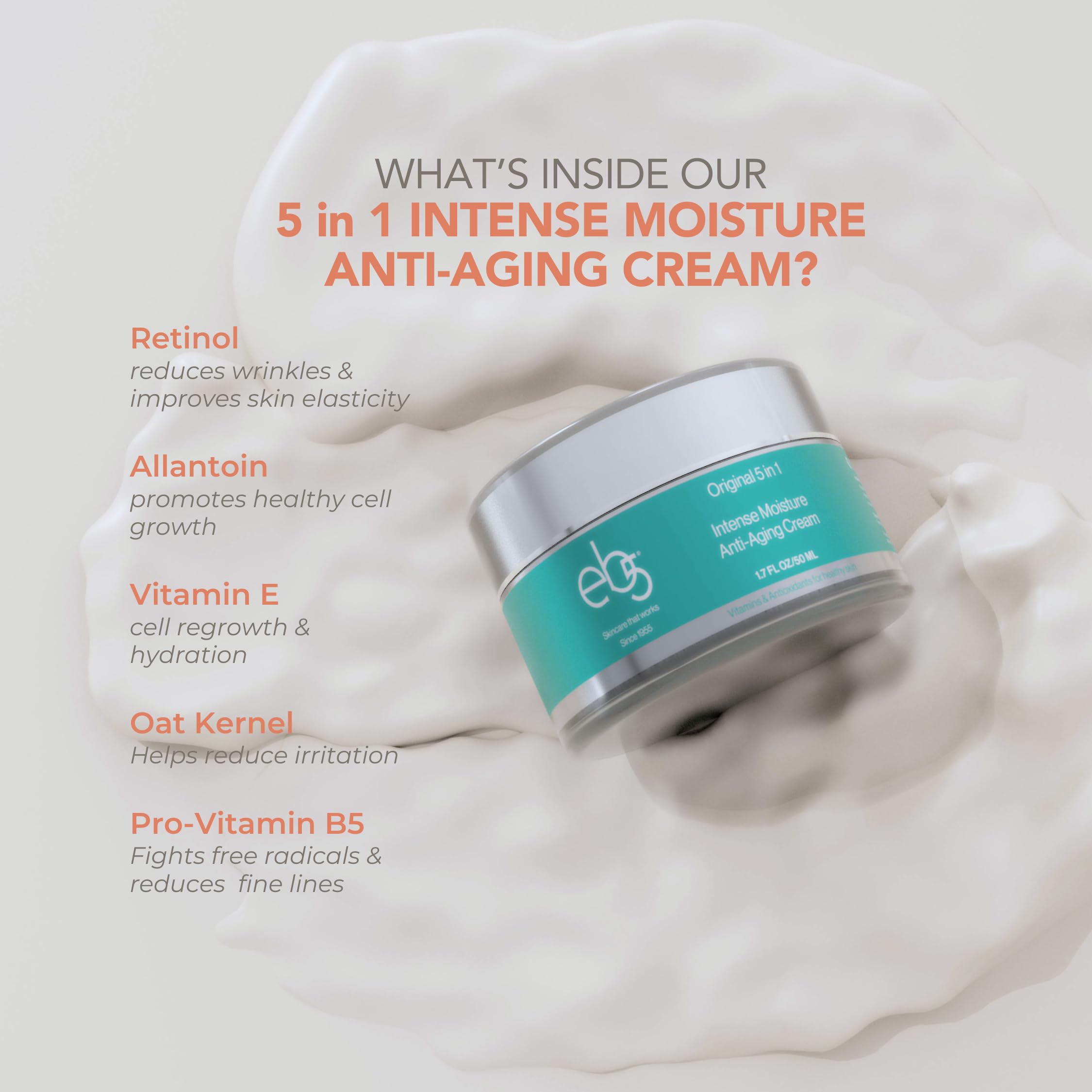 eb5 Intense Moisture: vitamina E para apoyo de renovación celular