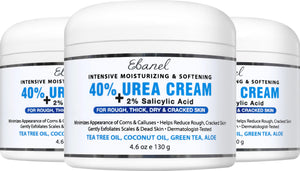 Ebanel crema ureico 40% en botella, uso cómodo para cuidado diario.
