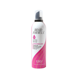 EBIN NEW YORK Mousse fijador para trenzas, envase 12-49oz, ideal para fijar y definir trenzas.