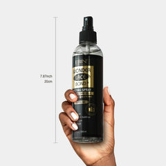Aplicación precisa del Wonder Bond Melting Spray sobre lace para acabado natural