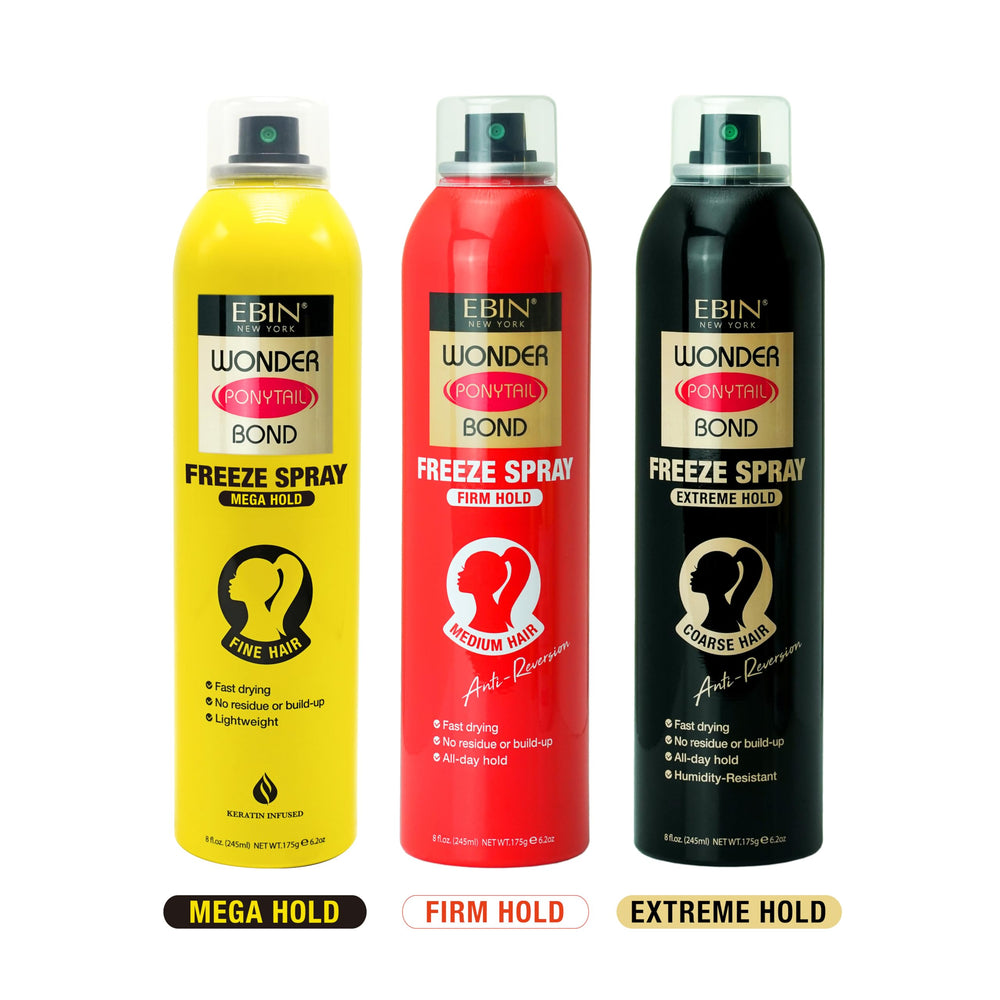 EBIN NEW YORK Wonder Ponytail Spray: sin residuos para acabado limpio