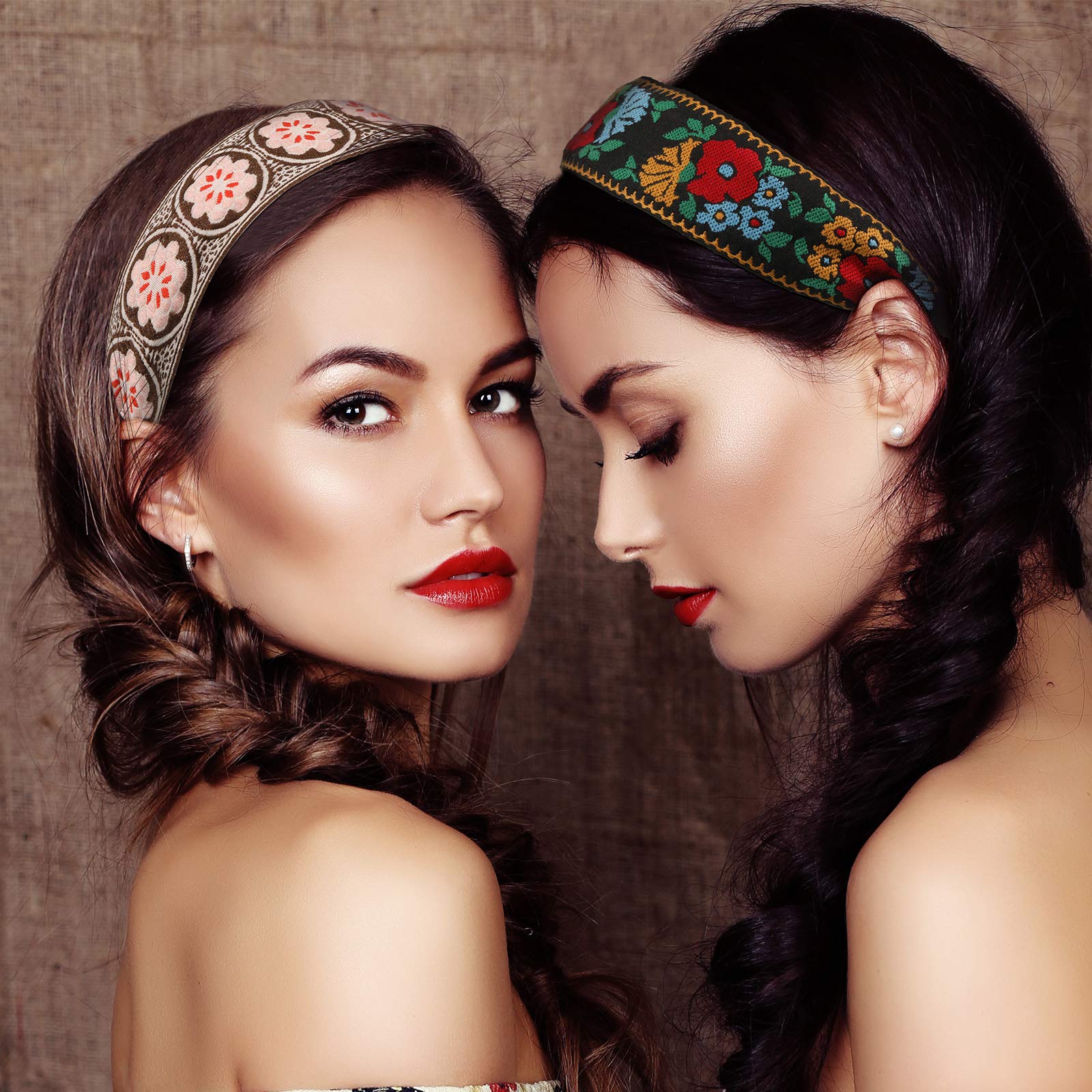 EBOOT diadema bohemia bordada detalle floral, mejora presencia en eventos casuales.