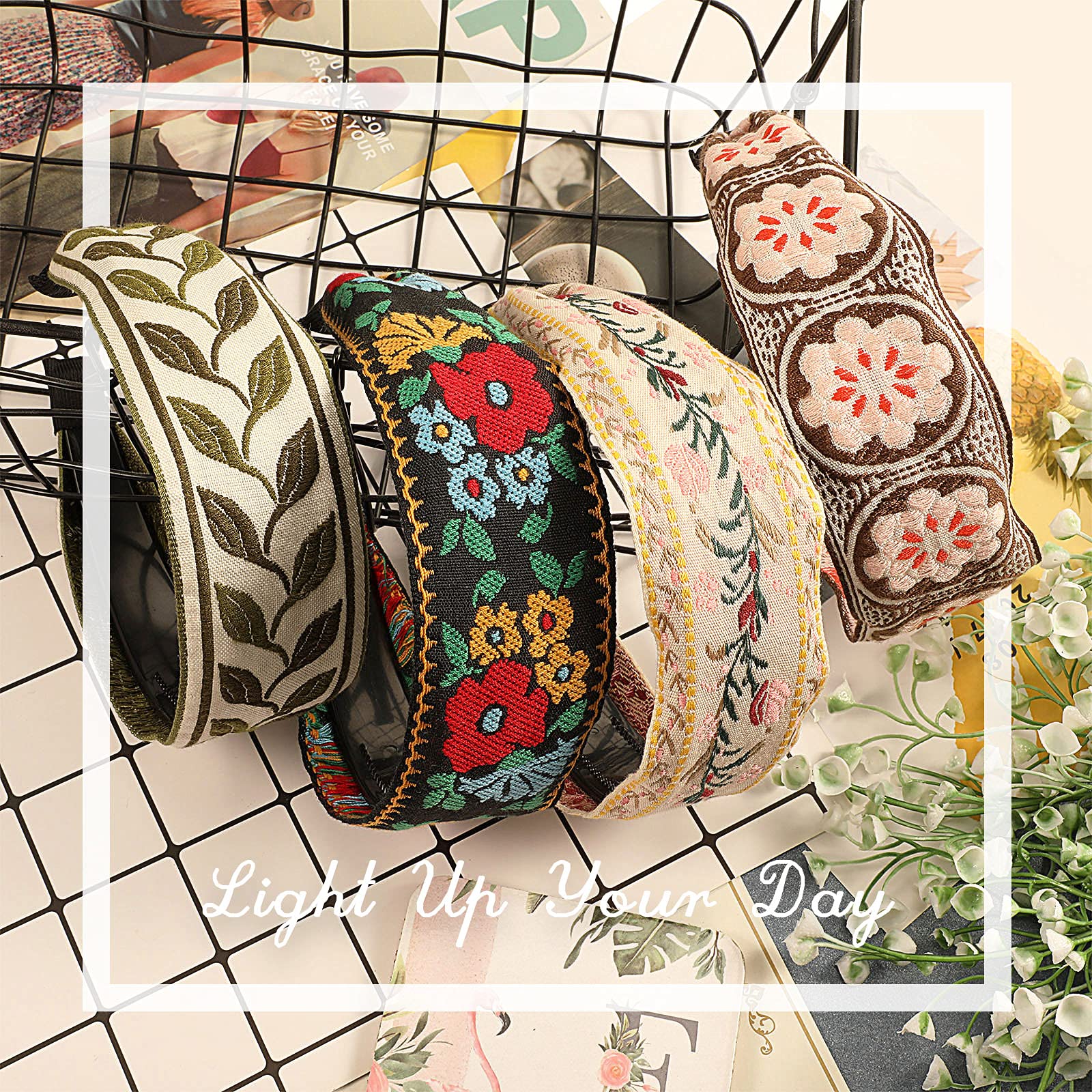 EBOOT diadema bohemia bordada patrón étnico, ideal para outfits festivos.