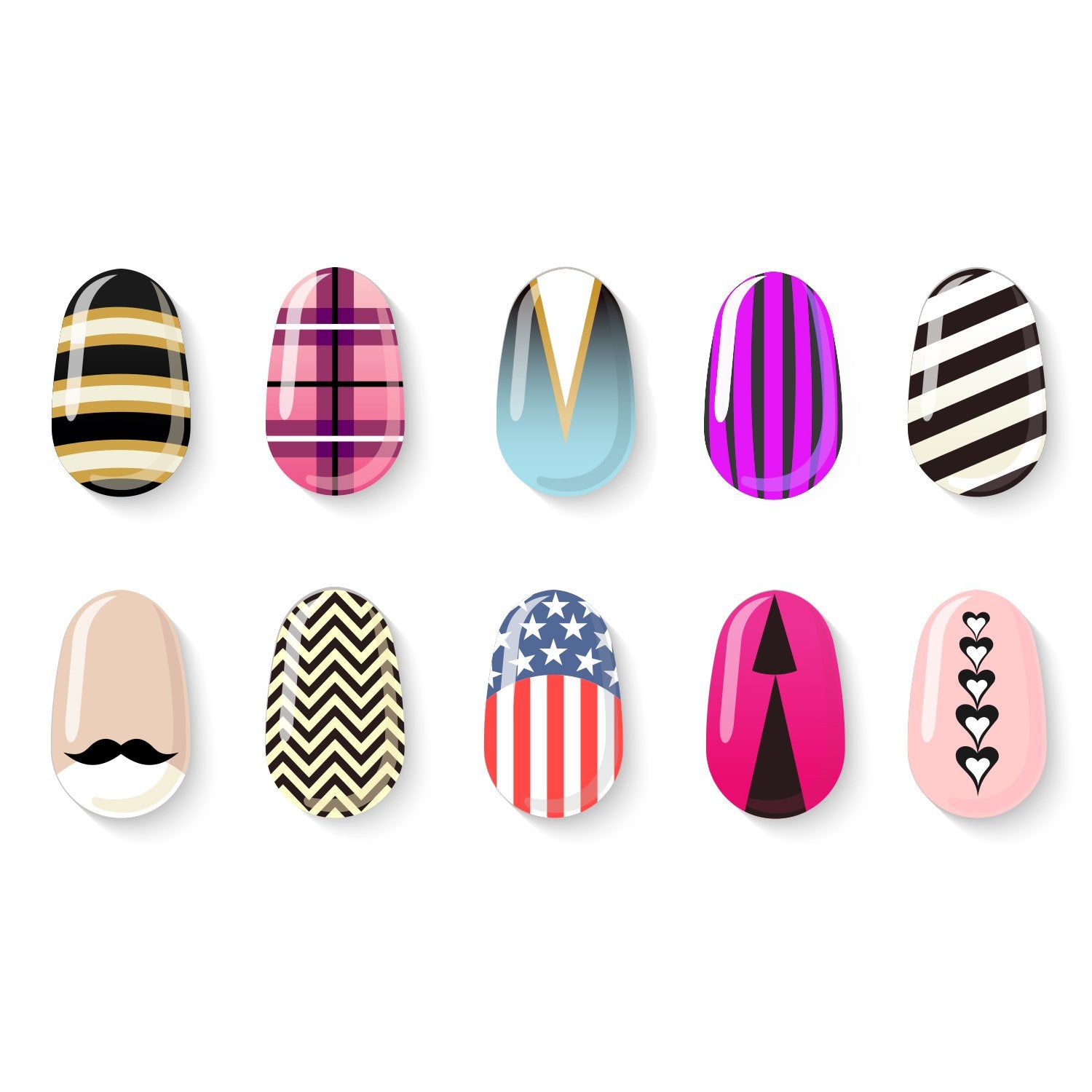 EBOOT pegatinas francesas 1275 piezas para decorar uñas con precisión.