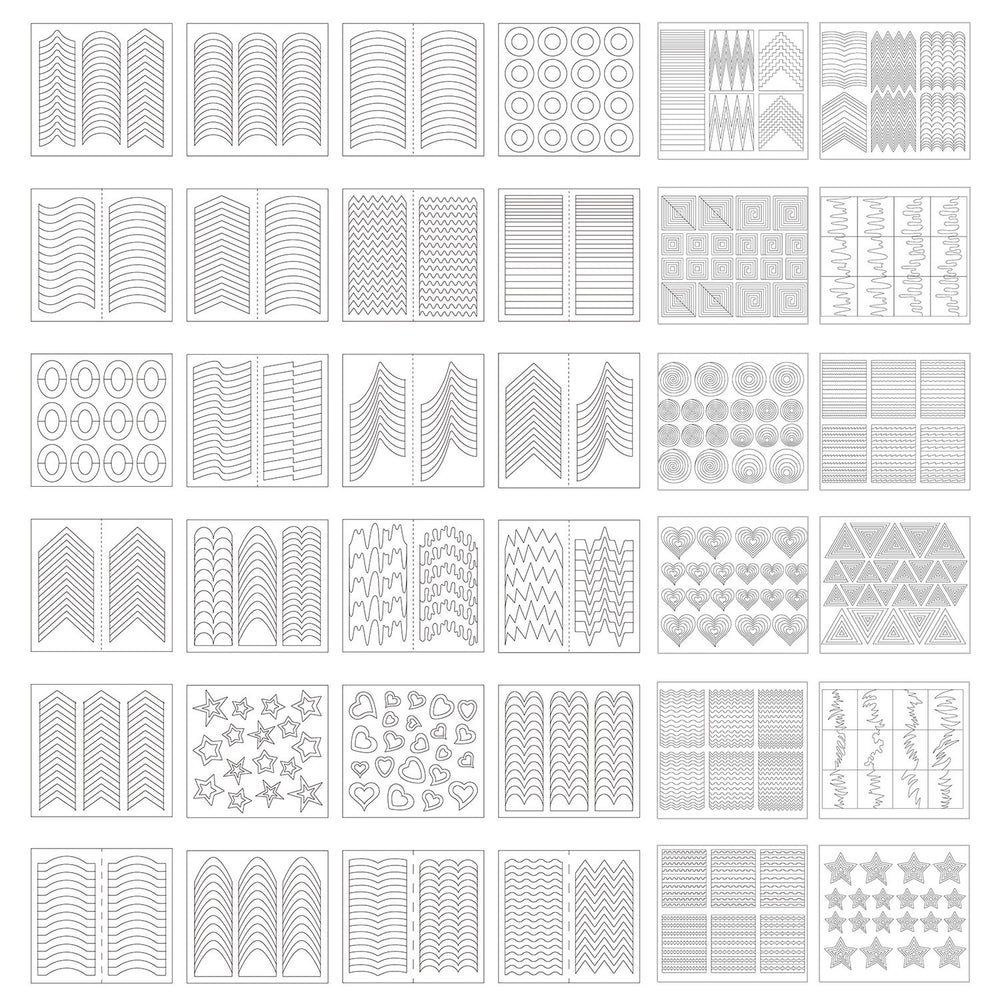 EBOOT plantillas uñas francesas con 49 diseños para un estilo rápido.