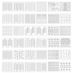 EBOOT plantillas uñas francesas con 49 diseños para un estilo rápido.