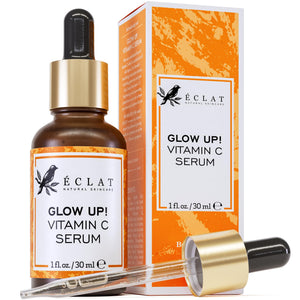 Suero de Vitamina C de Eclat Skincare en botella ilumina la piel y facilita la rutina diaria