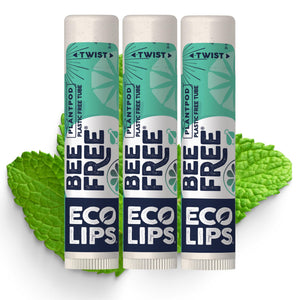 Eco Lips Balsamo Labios Sweet Mint, set de 3, hidratación ligera para uso diario.