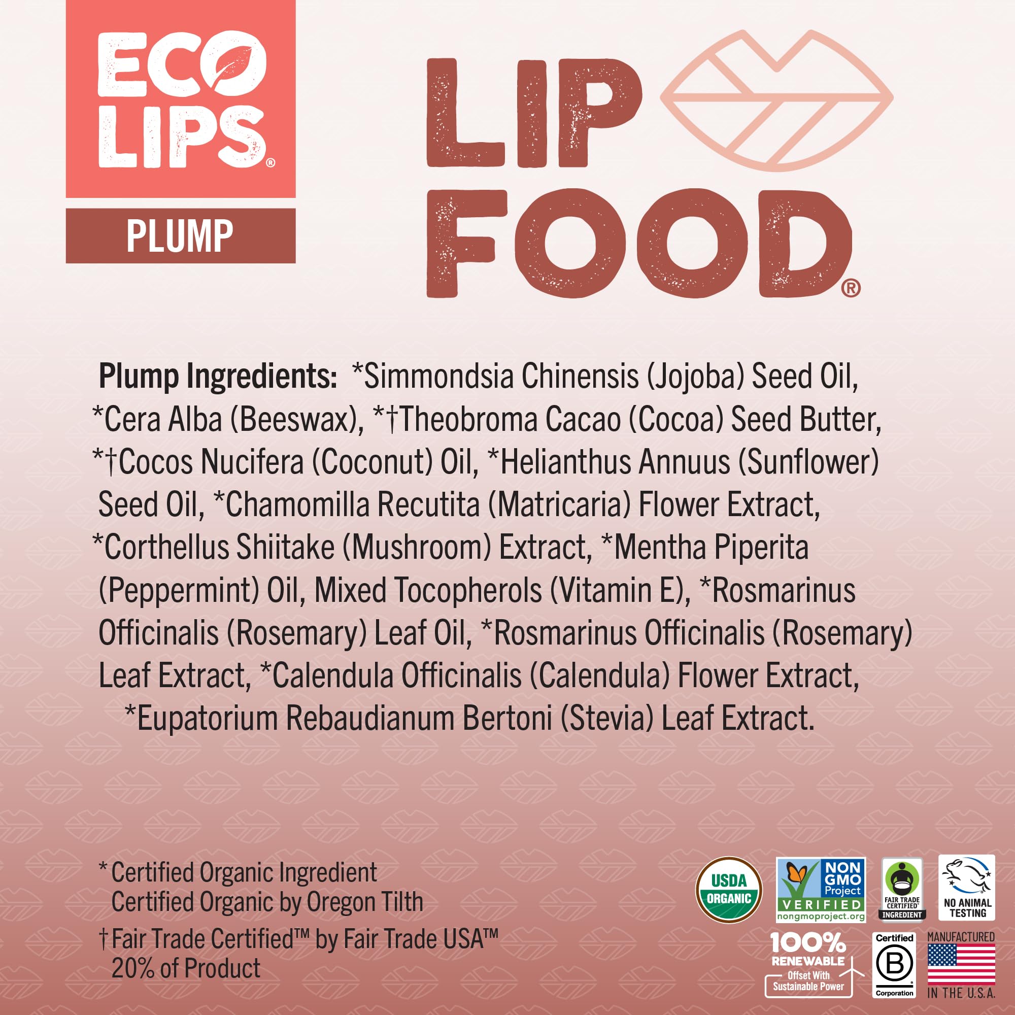 Eco Lips Lip Food aroma romero-menta para revitalizar labios.