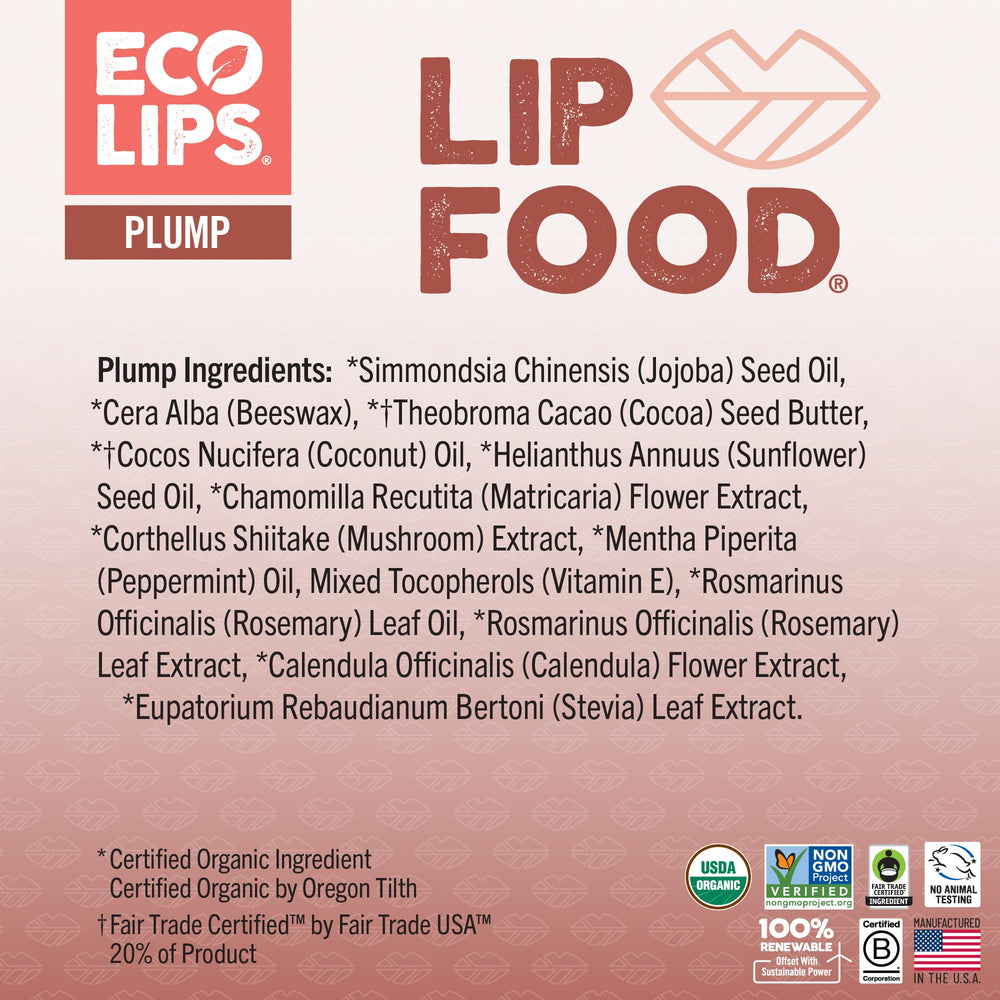 Eco Lips Lip Food aroma romero-menta para revitalizar labios.