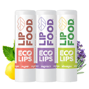 Eco Lips Lip Food Trio Pack frente hidratación natural para labios