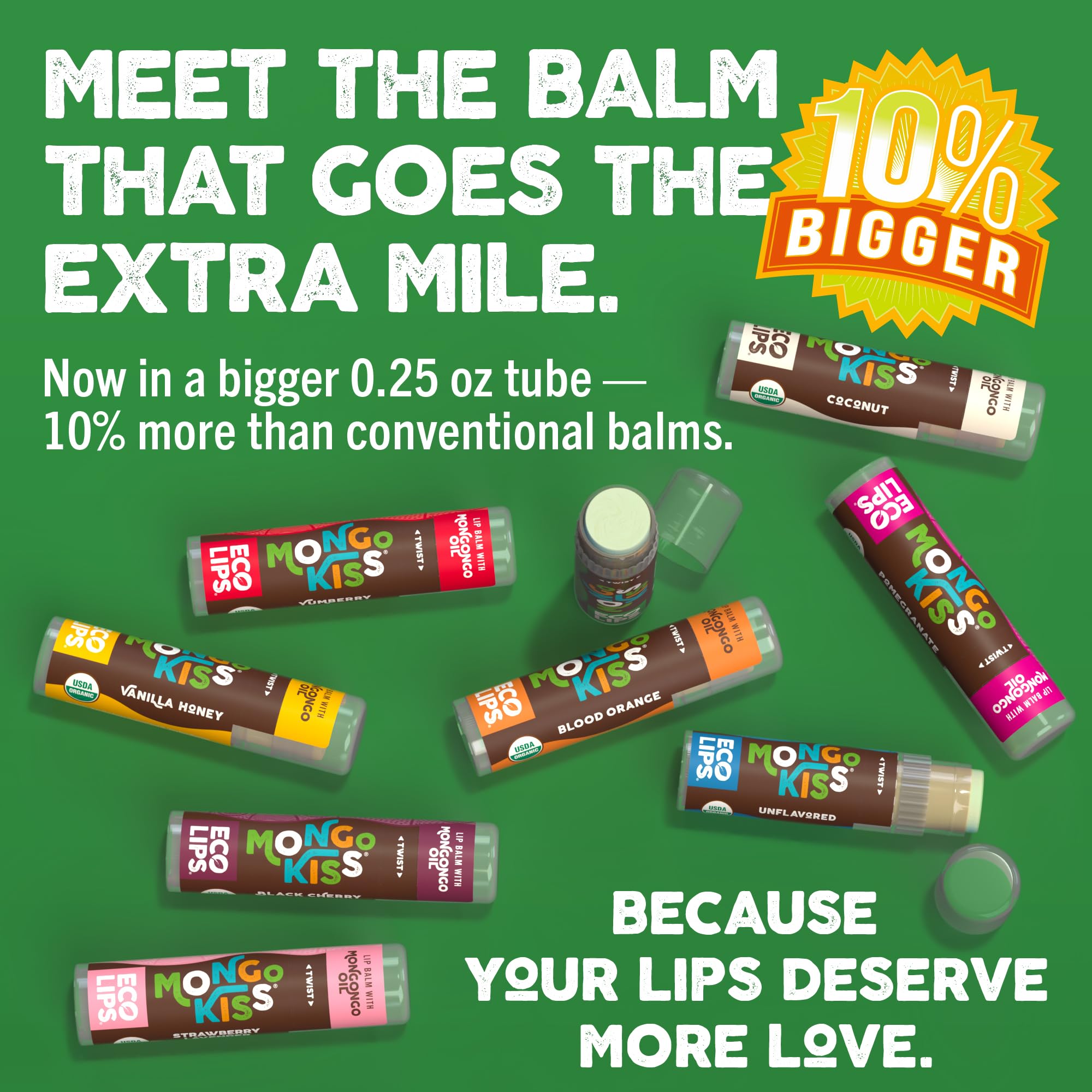Eco Lips Mongo Kiss tubo grande para uso prolongado