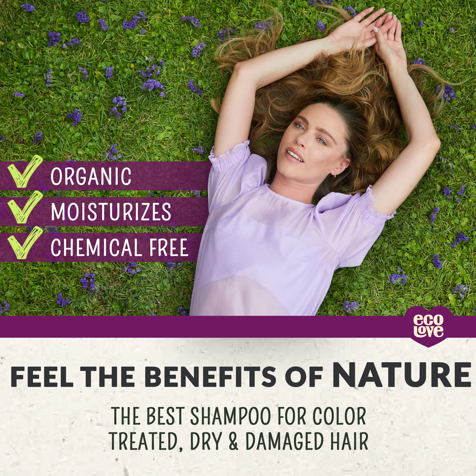 ecoLove champú aceites esenciales: fragancia suave para uso diario.