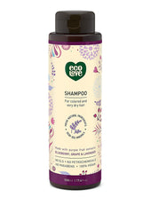 ecoLove champú arándano-uva-lavanda: botella atractiva para cabello teñido suave.