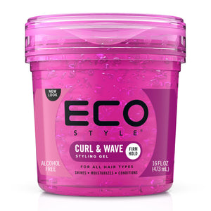Gel Eco Style Ecoco para cabello con ondas, control de bordes y fijación duradera
