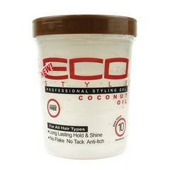 Eco Style Gel Aceite de Coco, botella 32 oz, nutrición capilar