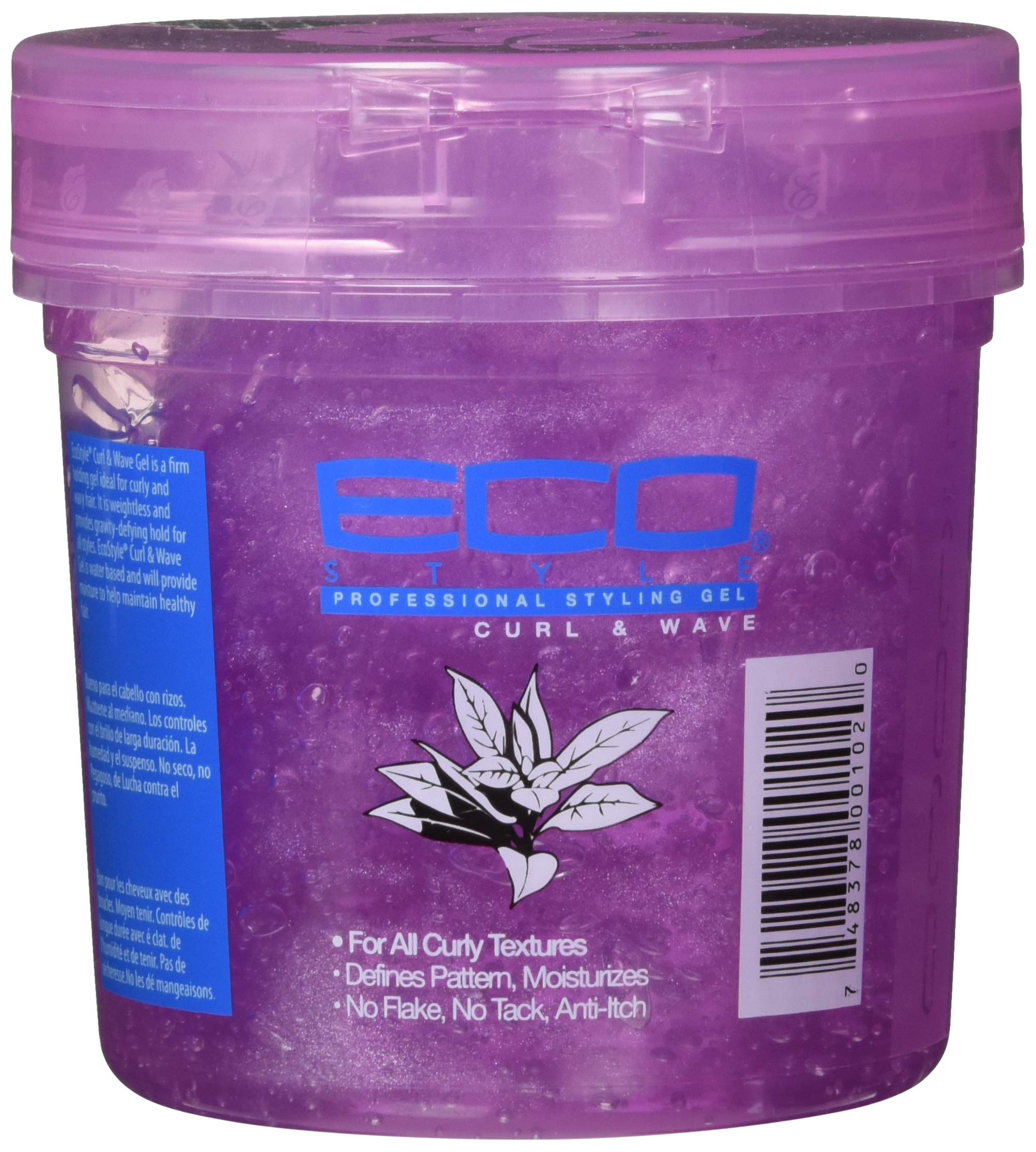 Gel Eco Style sin alcohol, peinado ligero y cómodo.