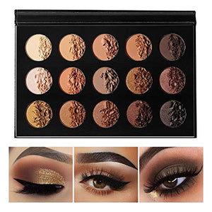 EcoFavor Nude Gold: paleta de sombras mate para looks naturales y duraderos.