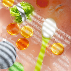 EcoTools Buff + Polish superficie texturizada para exfoliar suavemente.