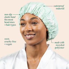 EcoTools Gorra de ducha XL con banda elástica que no se resbala.