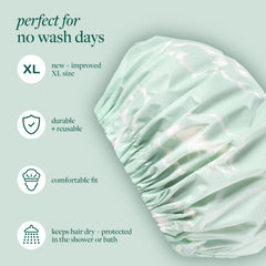 EcoTools Gorra de ducha XL para cabello rizado y liso, talla extragrande.