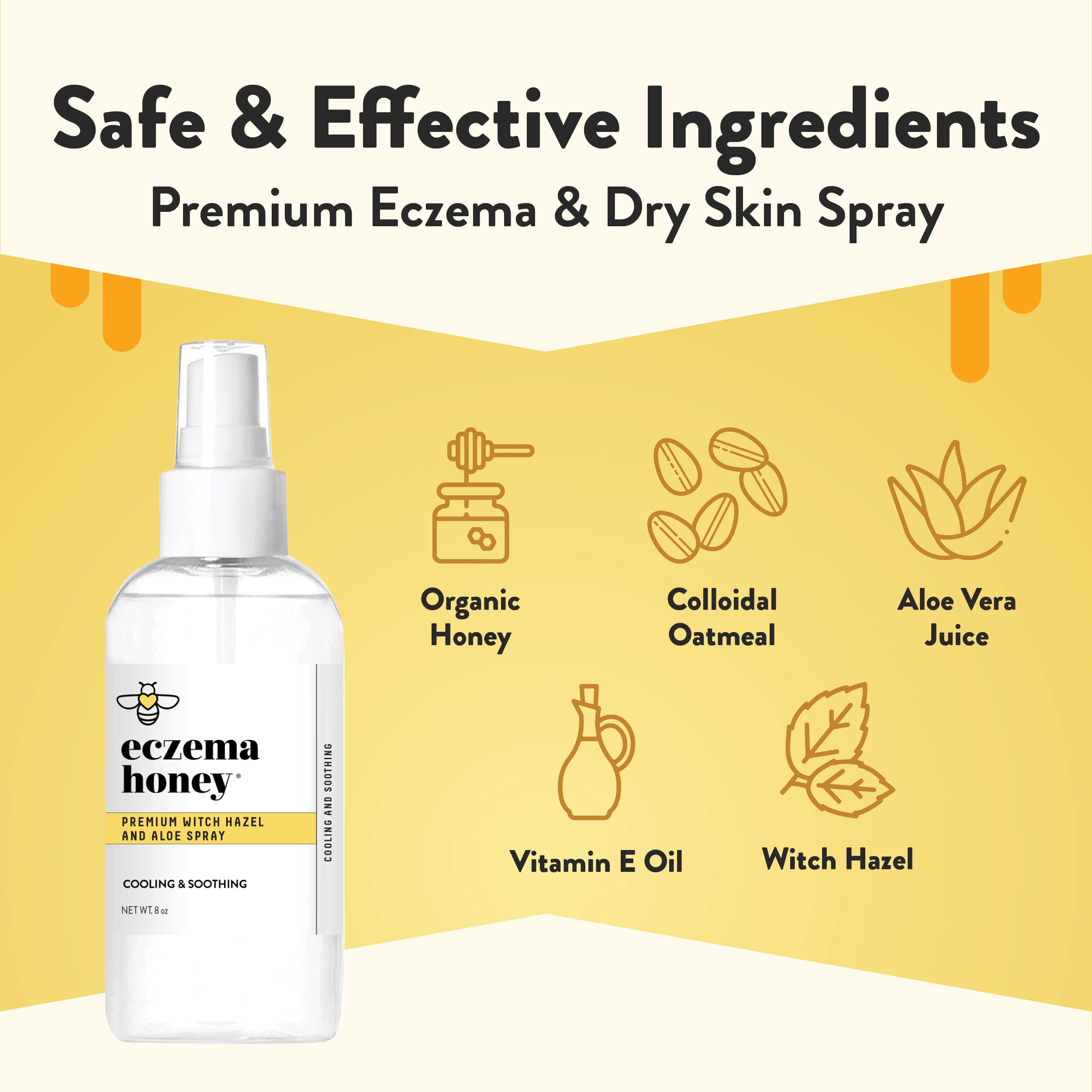 ECZEMA HONEY: niebla facial hidratante sin fragancia para uso diario