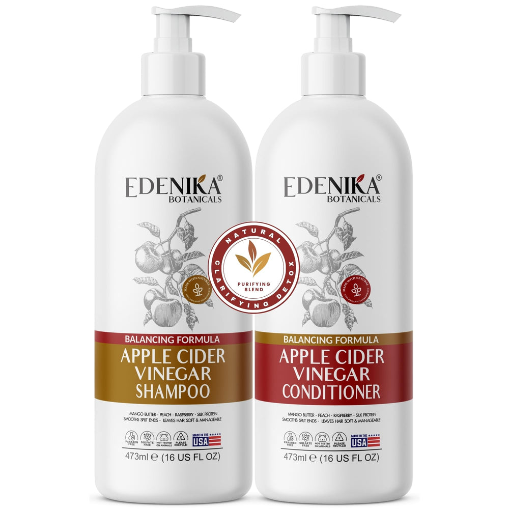 EDENIKA BOTANICALS champú ACV en botella para cuero cabelludo limpio