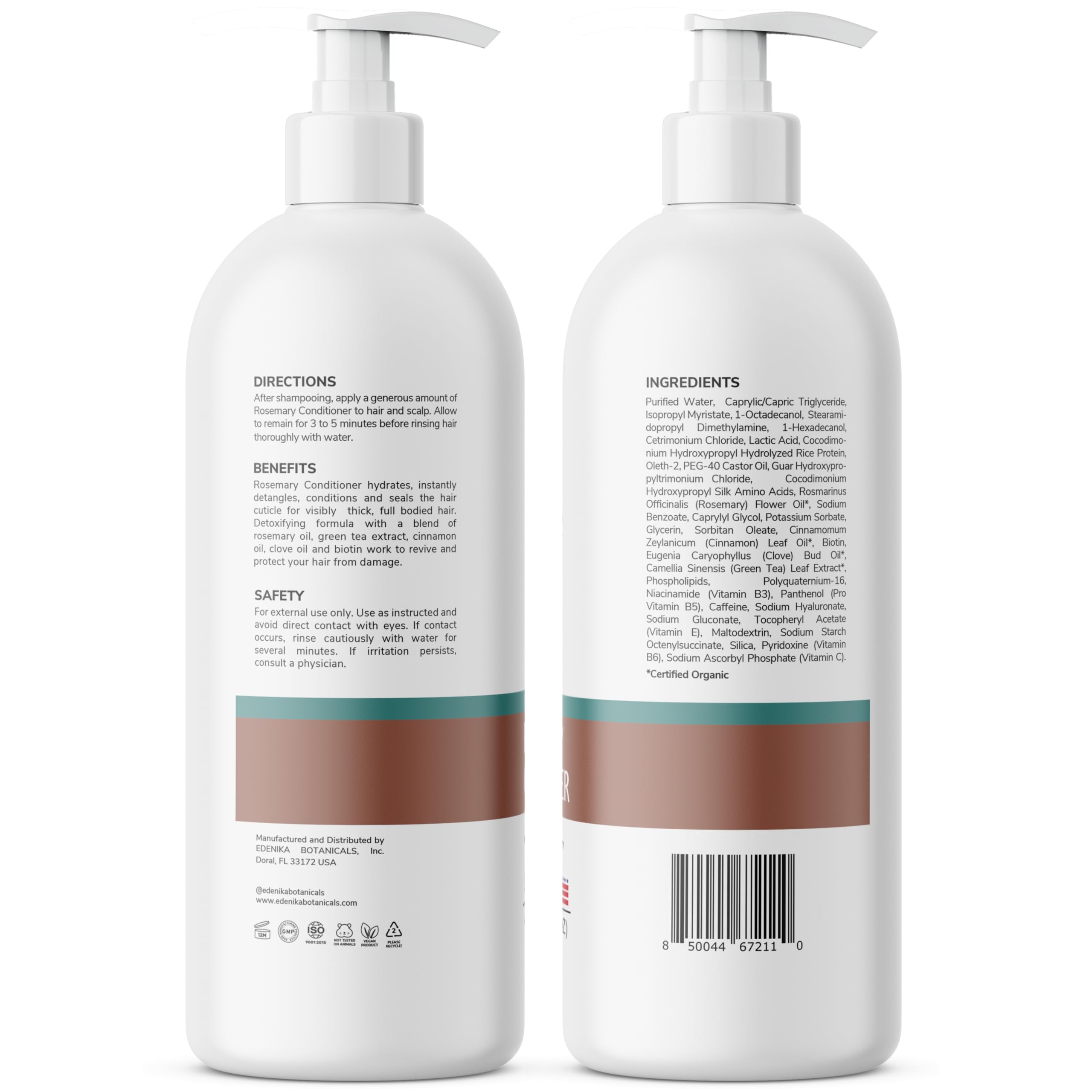 Edenika Botanicals Etiqueta sin sulfatos fórmula natural y suave para uso diario
