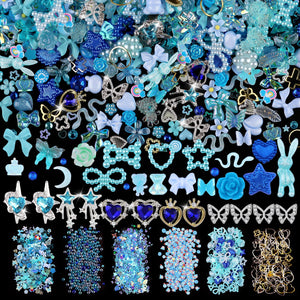 editTime 650 piezas kit charms tridimensionales para uñas con diseños variados