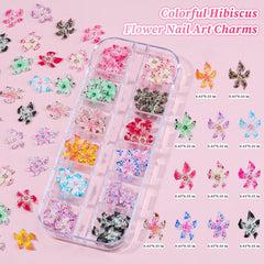 Accesorios de flores coloridas edittime para uñas, combinaciones infinitas.