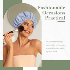 Gorro ducha Edoneery con impermeabilidad para cabello largo