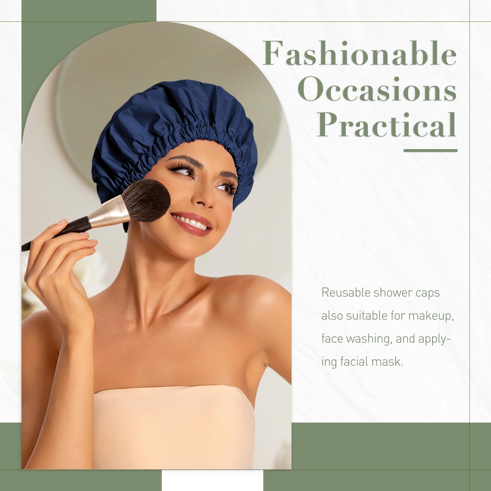 Gorro Edoneery con banda elástica, ajuste seguro para cabello largo.