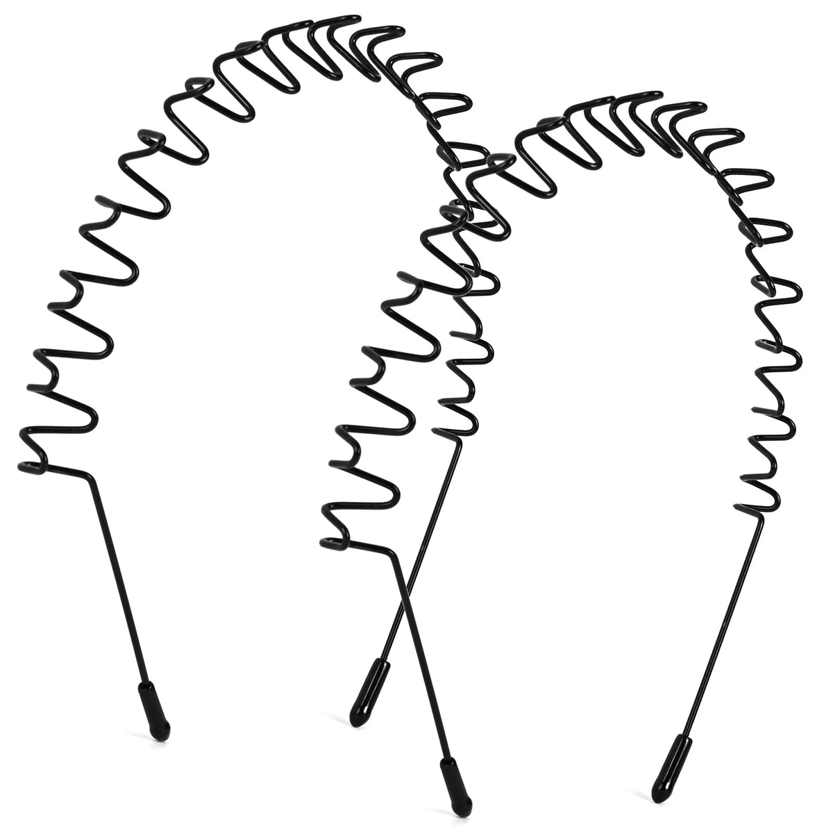 Eduftis banda para el cabello metálica con onda de resorte, mantiene el peinado firme.