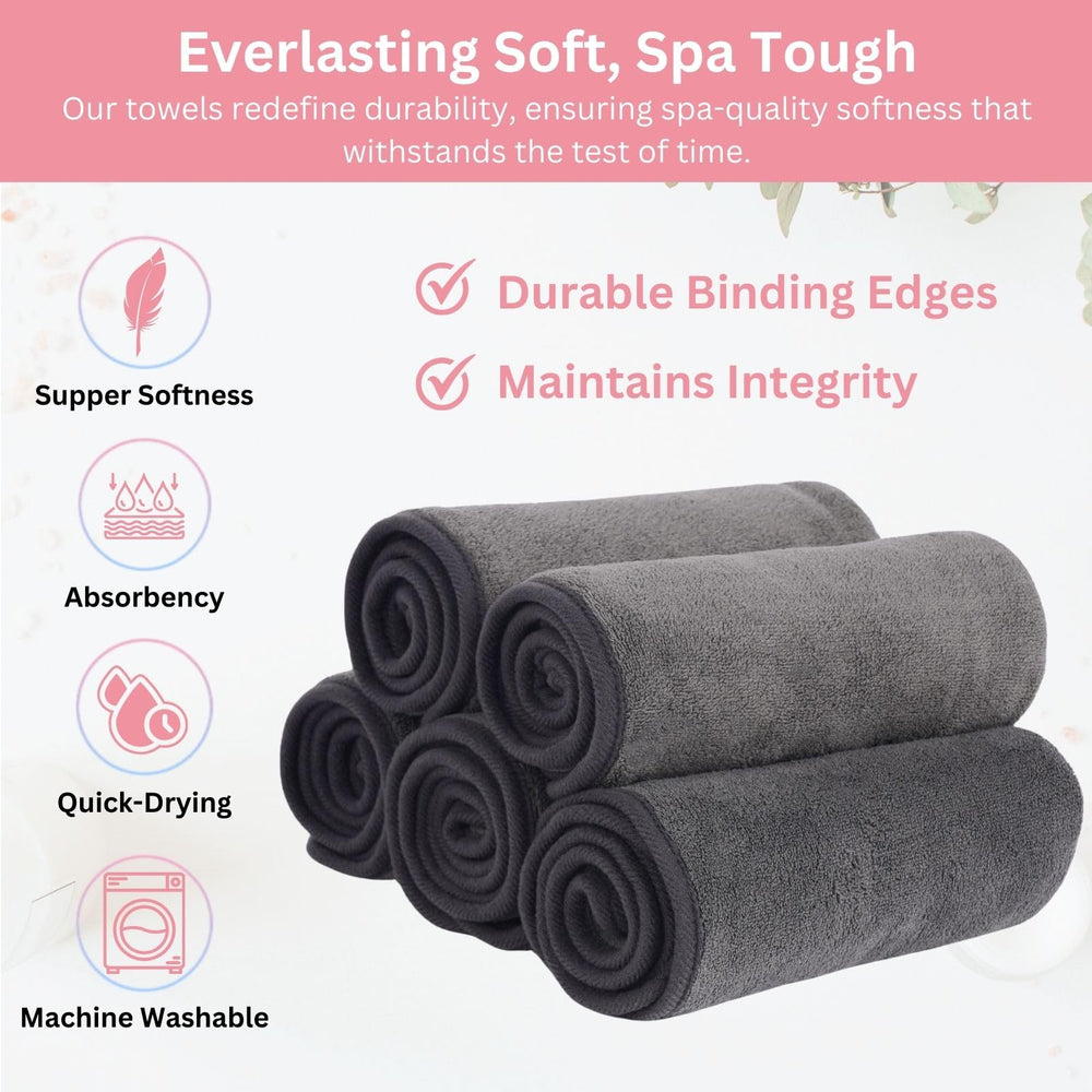 Toallas de microfibra Efforest, textura suave y absorbente para sesiones faciales.