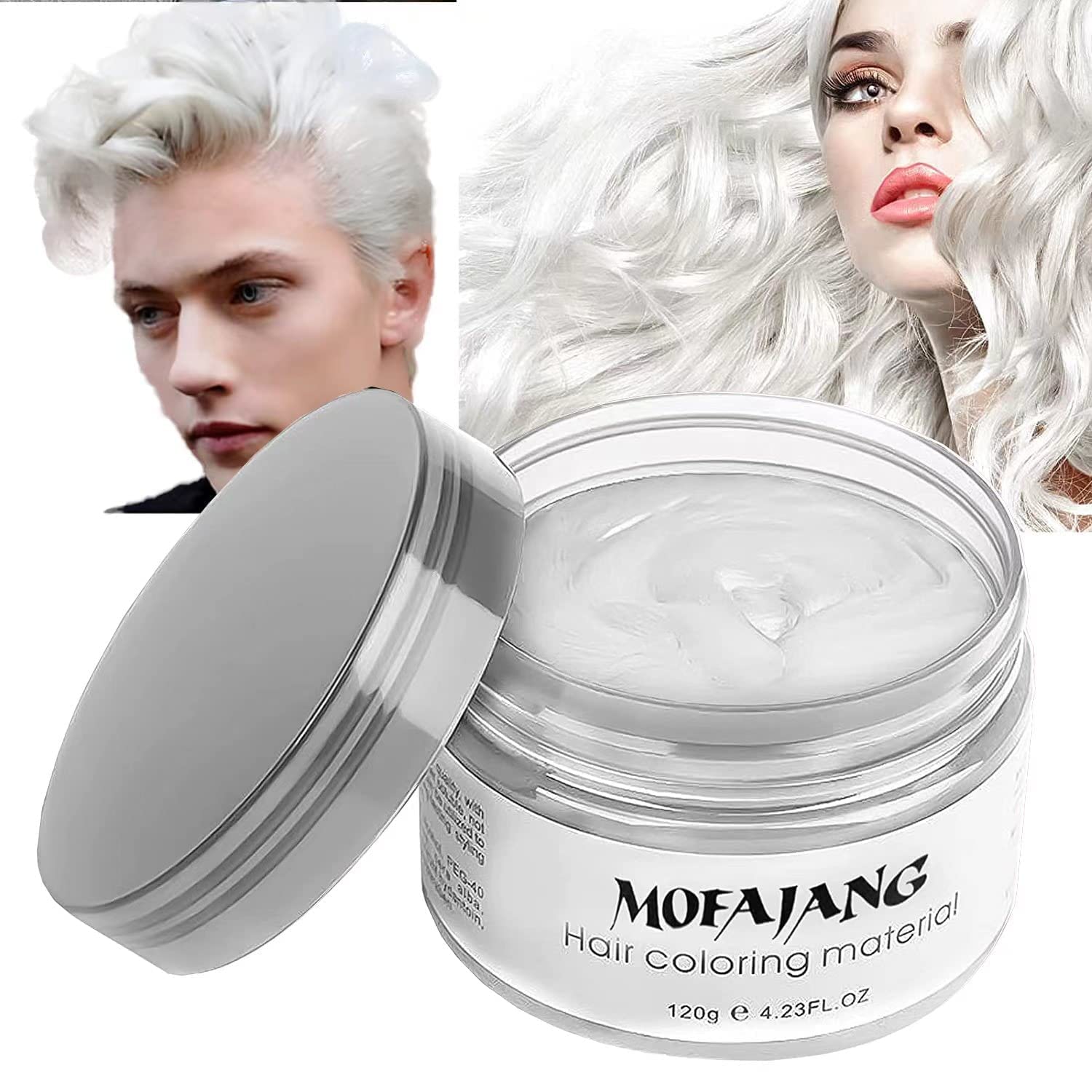 EFLY Hair Wax Blanco: aplicación suave para peinado temporal y lavado fácil.