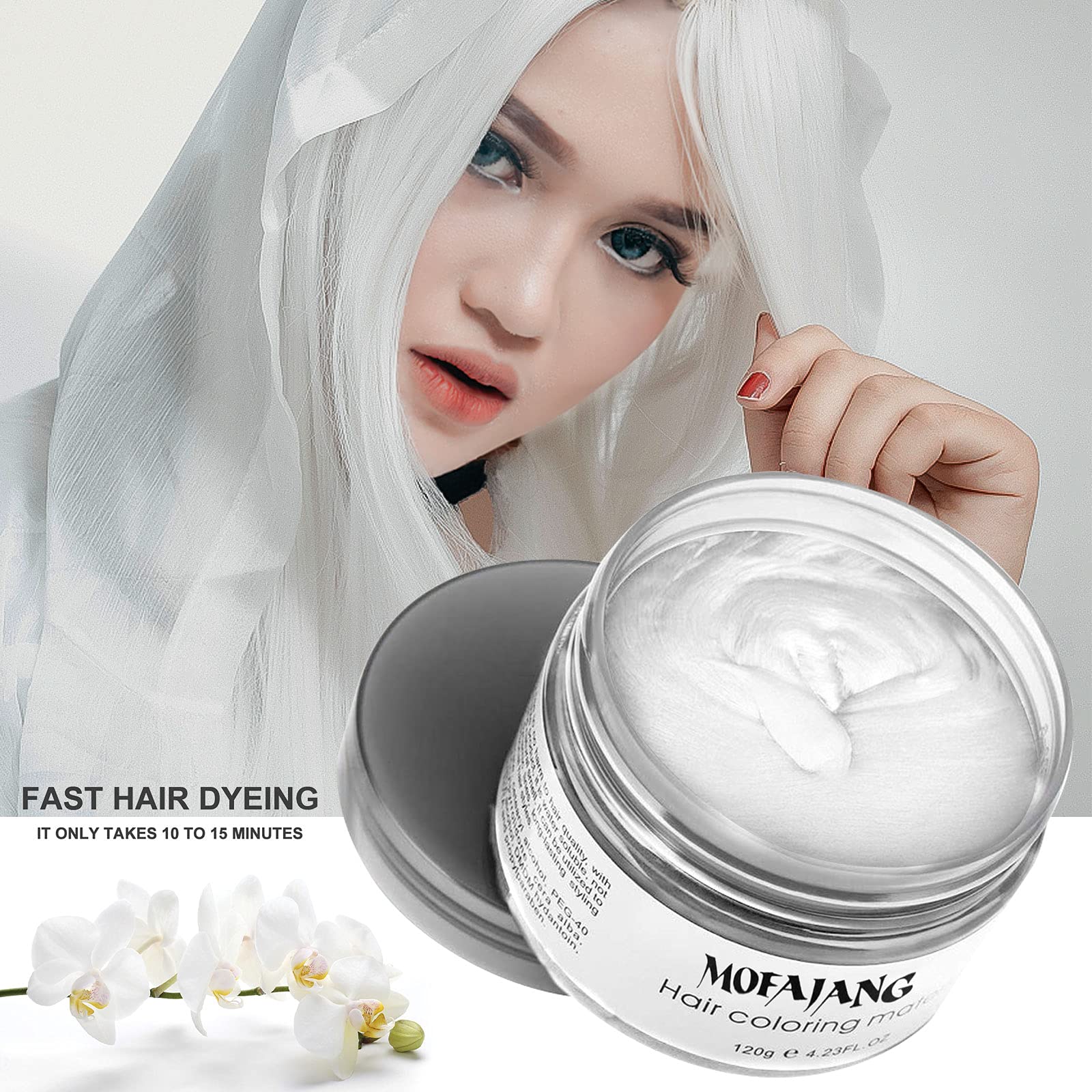 Solución temporal para looks de Halloween con EFLY Hair Wax Blanco.