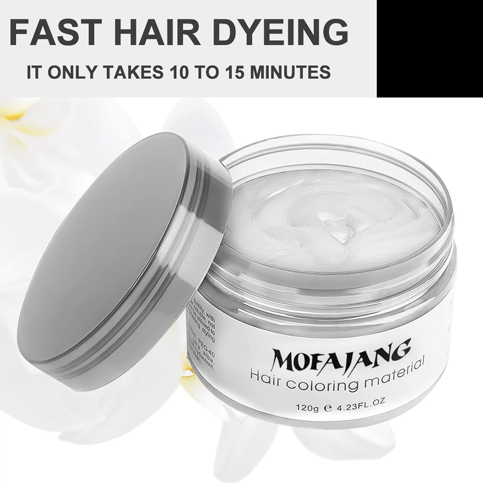 Textura cremosa de EFLY Hair Wax Blanco para modelar el cabello.