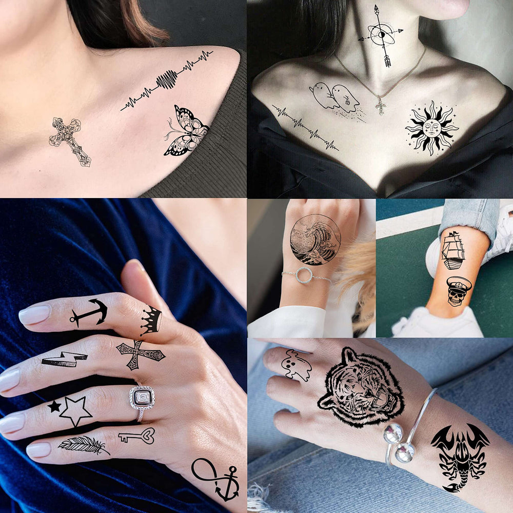 EGMBGM tatuaje temporal corona, look elegante para celebraciones