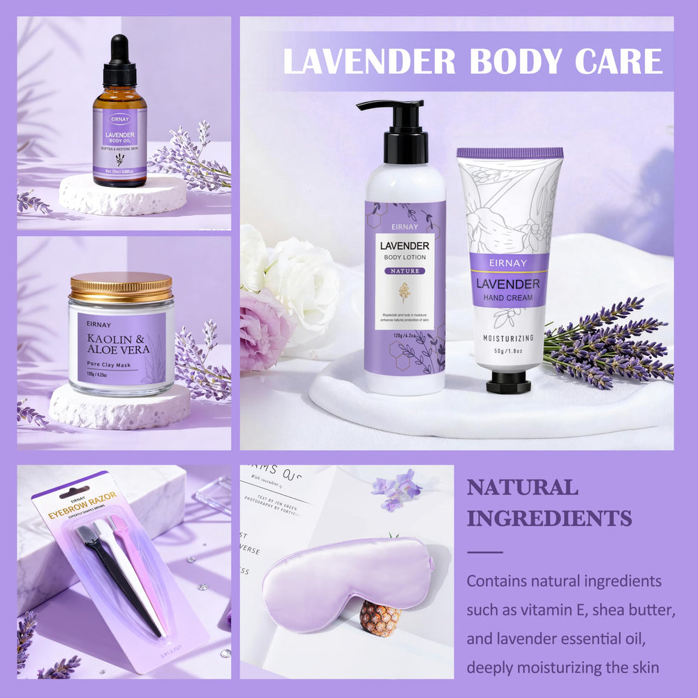 Mascarillas faciales EIRNAY lavanda para rutina nocturna
