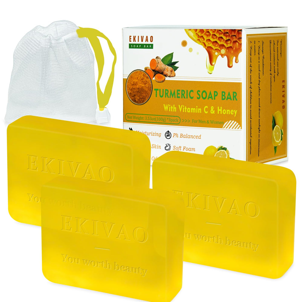 EKIVAO jabon curcuma limon: ingredientes naturales para piel radiante