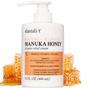 Elastalift Manuka Miel Crema en bote hidrata profundamente la piel seca