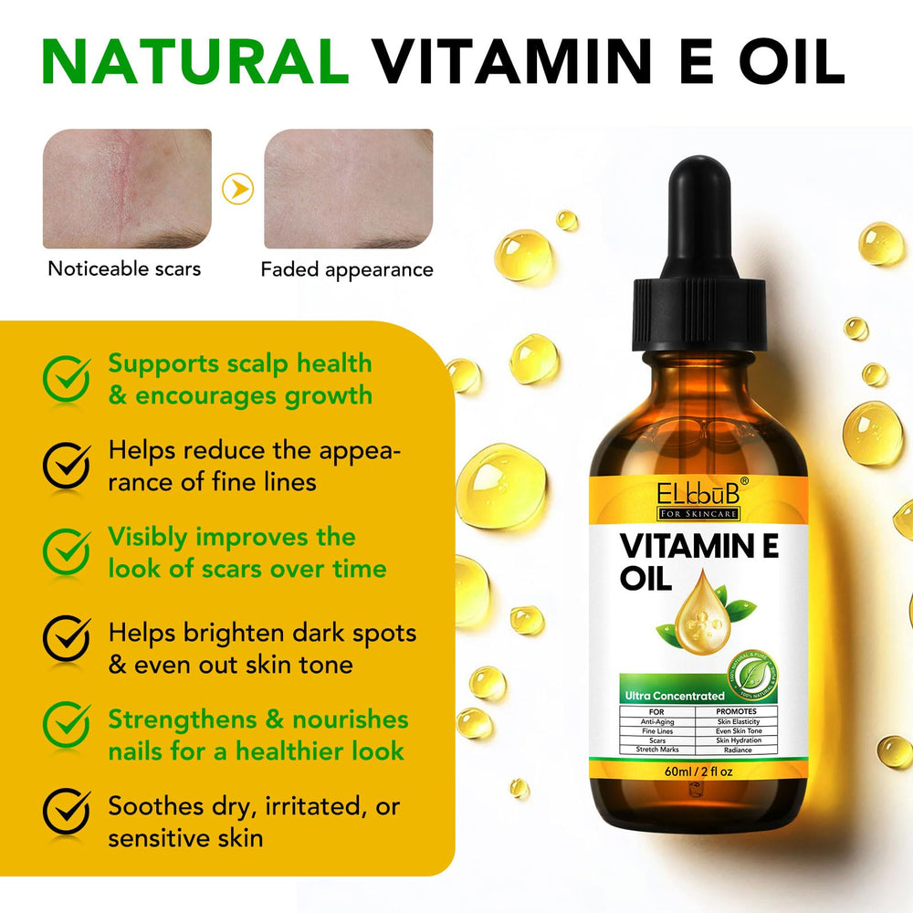 ELBBUB Aceite Vitamina E para uñas, nutre y fortifica.