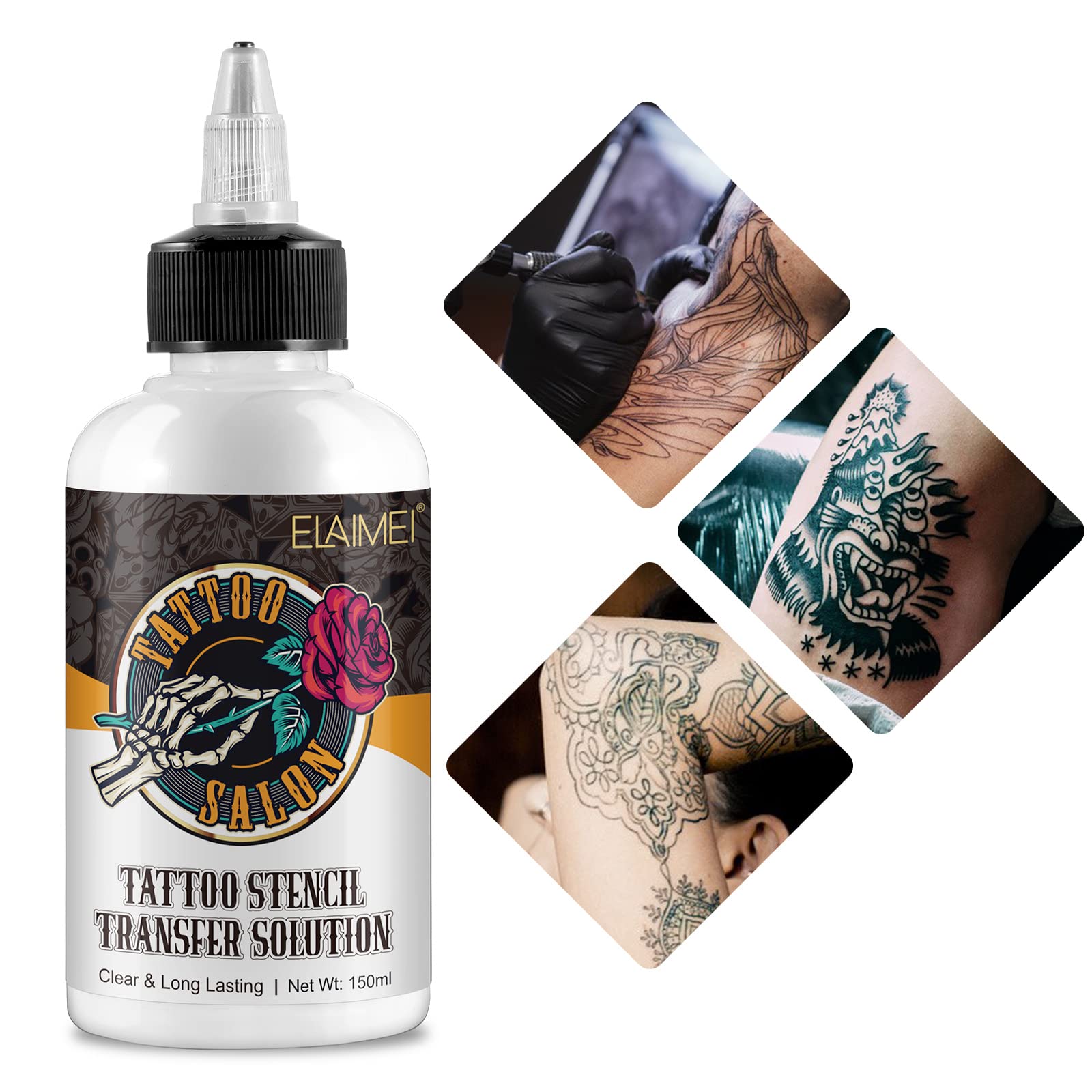 ELCHHIR Hirsch crema magica calco tatuaje: calcos limpios para diseños precisos