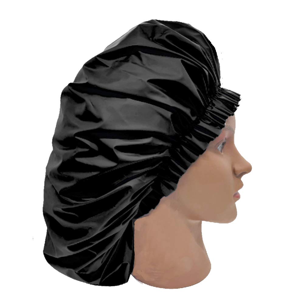 ELEBOX Gorro de ducha para trenzas, talla amplia para cabello largo.