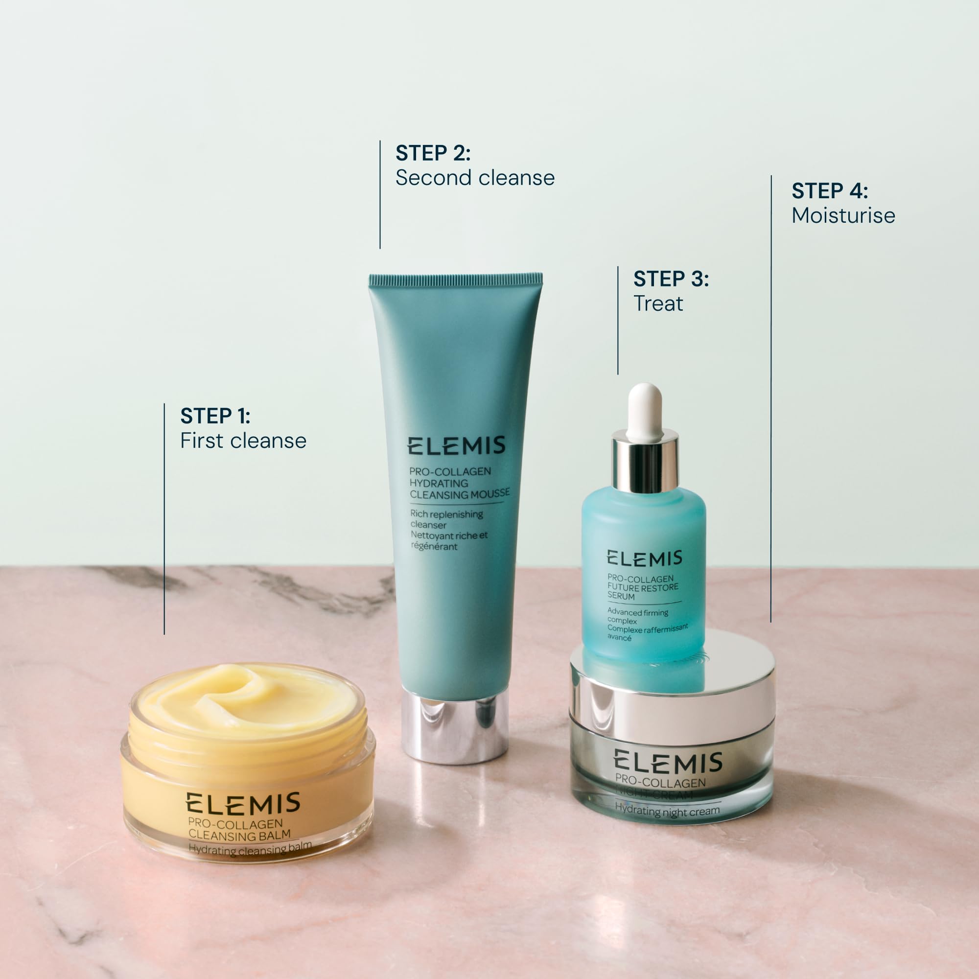 Beneficios sensoriales de Pro-Collagen durante la limpieza Elemis