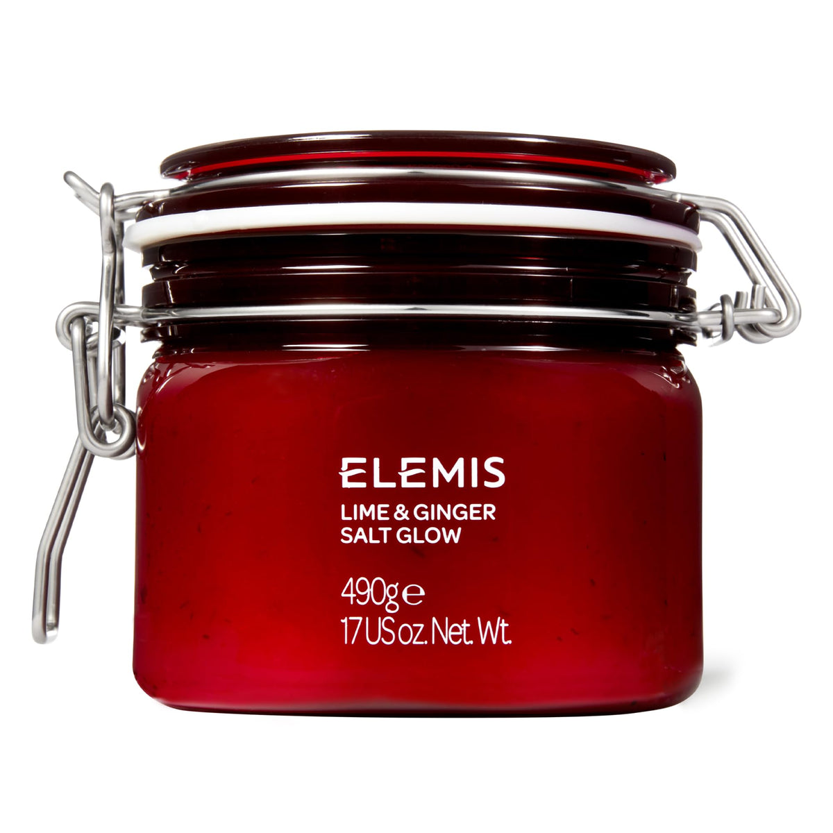 ELEMIS Exotic Lime & Ginger Salt Glow en botella, aroma cítrico y exfoliación revitalizante.