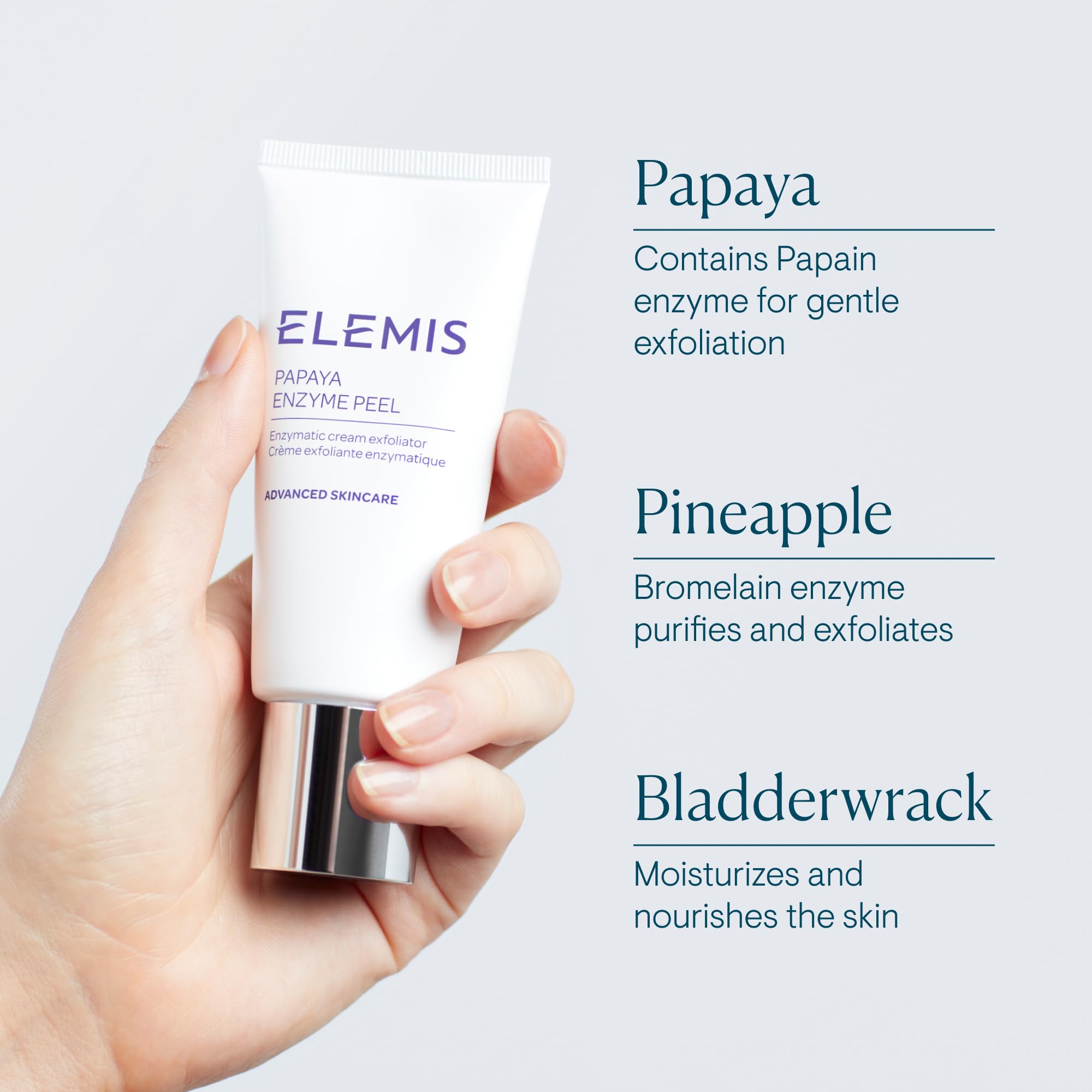 Envase de lujo de ELEMIS Papaya Enzyme Peel con cierre práctico