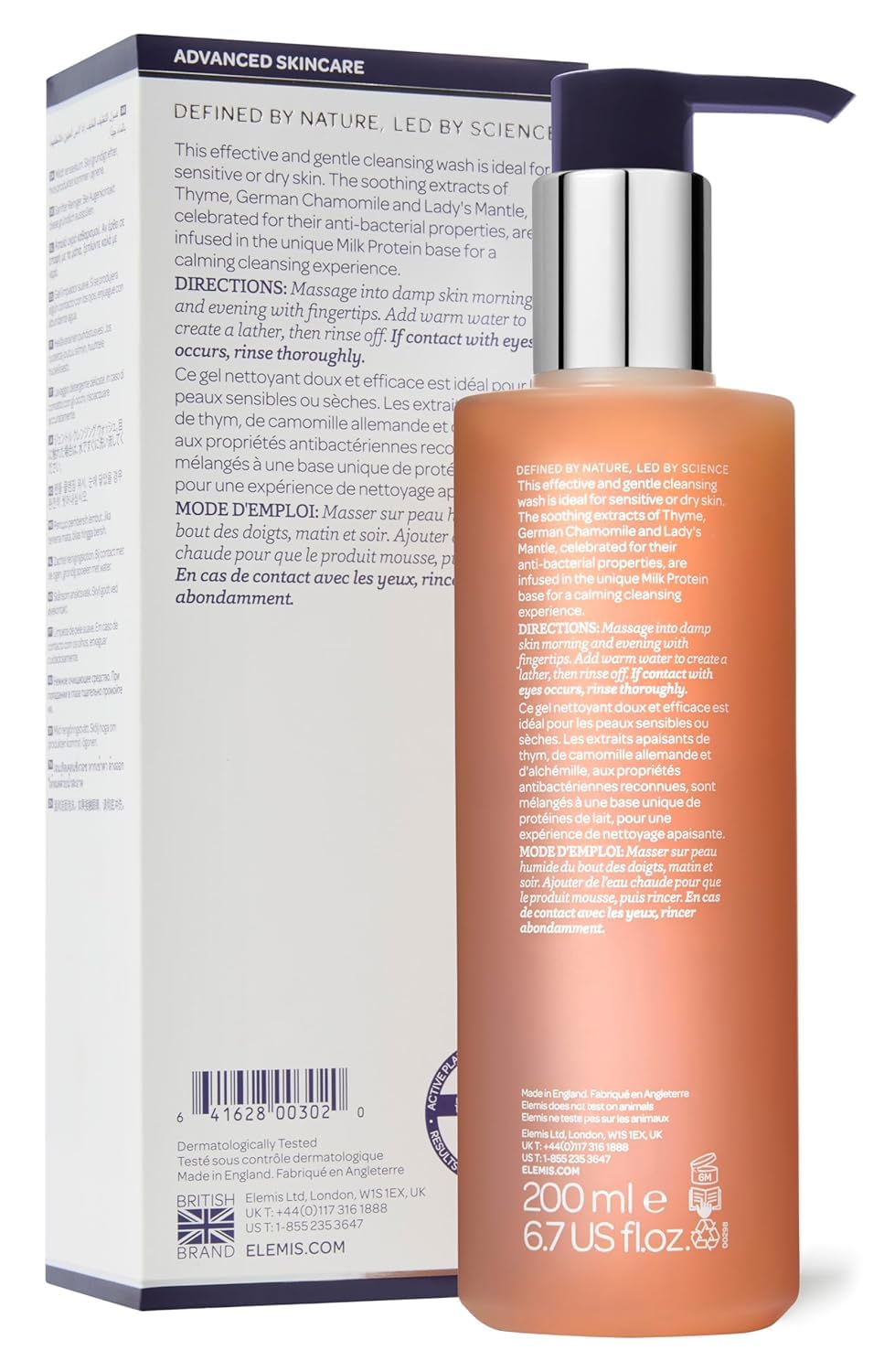 Textura cremosa del limpiador sensible de ELEMIS