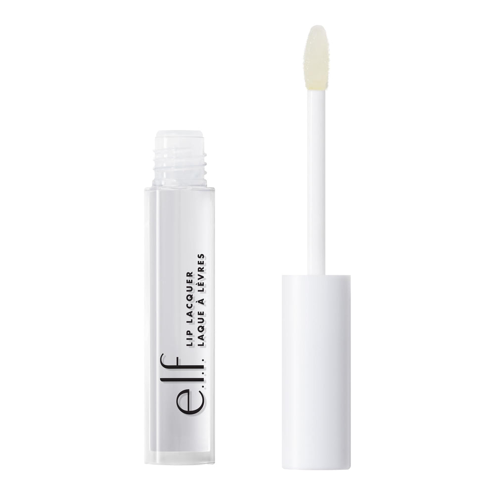 e.l.f. Lip Lacquer con aplicador suave ofrece brillo cómodo para labios.