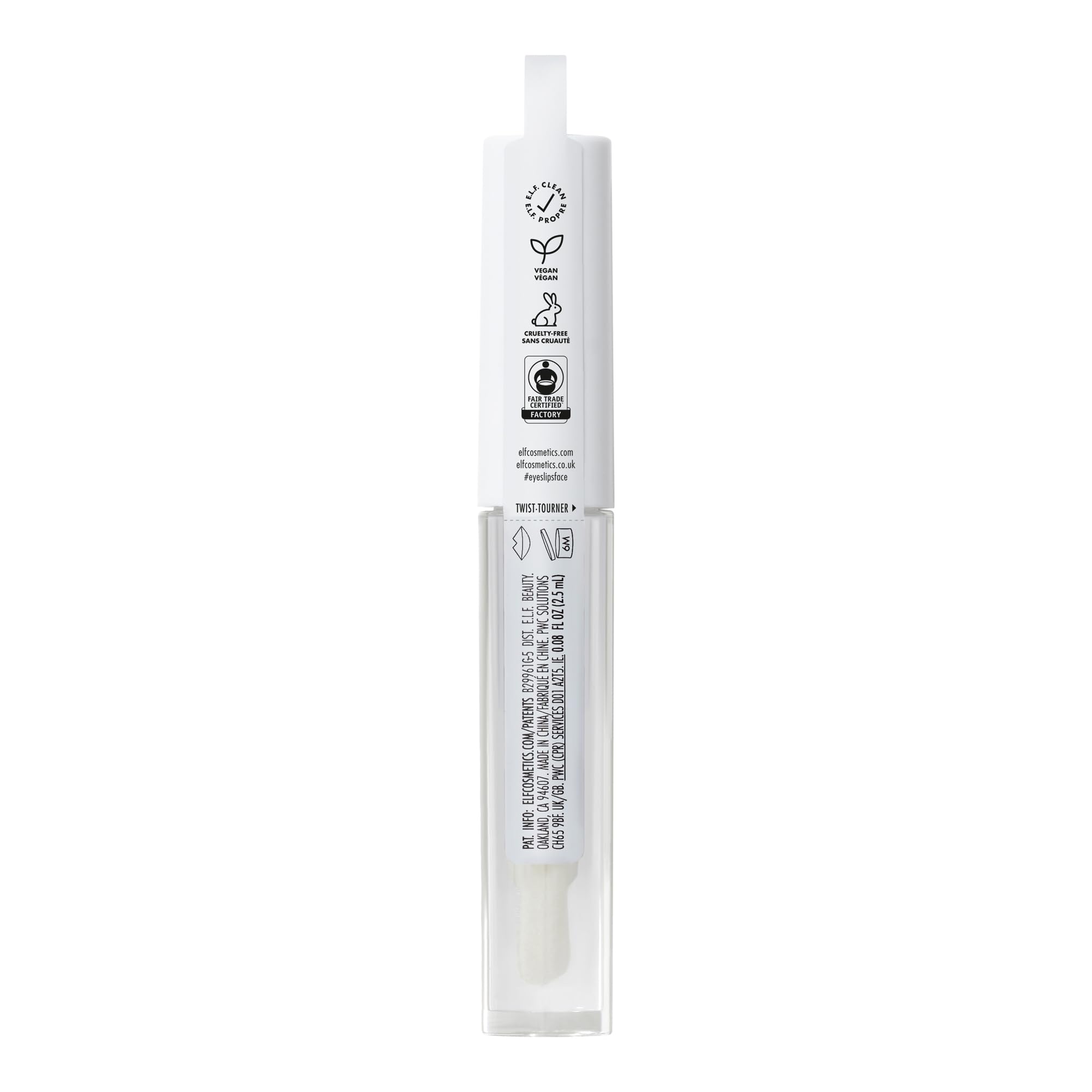 Uso solo o encima de otro labial para realzar el color con e.l.f. Lip Lacquer.